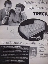 ADVERTISEMENT 1958 TRÉCA RITZ MATTRESS AND BOX SPRING - SAVIGNAC - ADVERTISING