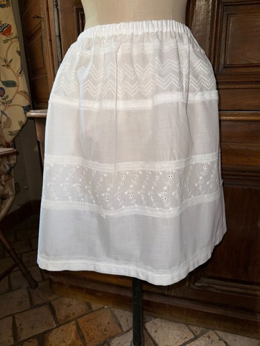 Ancien jupon pur coton - , et