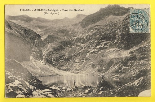 Cpa aulus les - bains, (ariège)