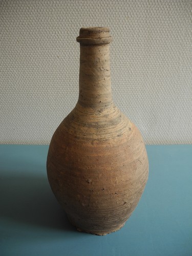 Bouteille terre cuite poterie - bouteille,