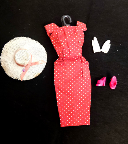 Barbie vtg tenue sheath polka - vtg,