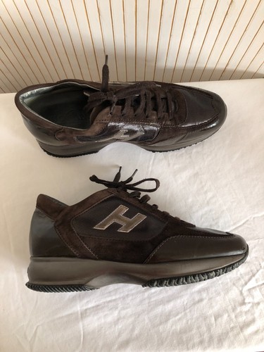 Sneakers hogan marron verni - marron, et