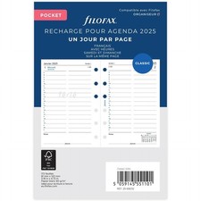 [000025-68232] Filofax Recharge pour agenda Pocket Jour par page - français -...