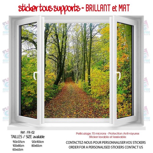 Sticker trompe oeil fenetre - trompe,