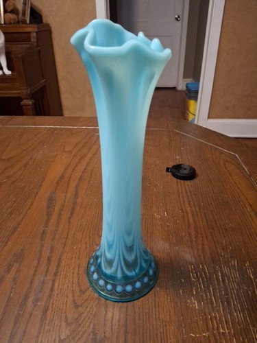 Blue opalescent swung vase - blue,