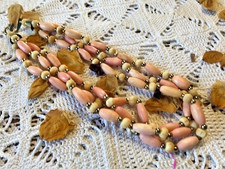 Collier ancien perles bois - , 3