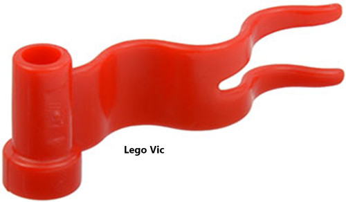 Lego 4495a x10 - flag, red