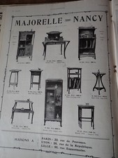 MAJORELLE meubles art nouveau NANCY publicité papier ILLUSTRATION NOEL 1908