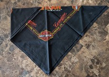 *Nice Black Harley Davidson Bandana - Genuine American Motorcycles - 1989