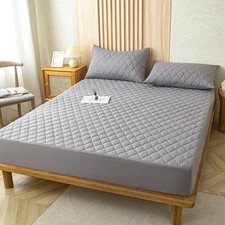 Protège-matelas imperméable Gris, Drap-housse de Lit Double 140/200cm
