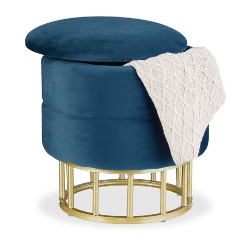 Pouf rangement velours - de,
