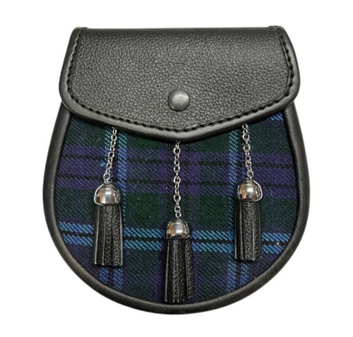 Sporran cuir tartan - sporran, en