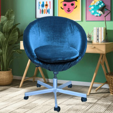 Velvet Navy Blue Slip Cover, Compatible with IKEA SKRUVSTA