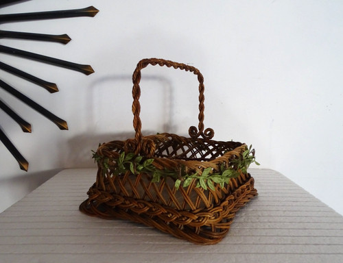 Panier porte verre osier