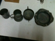 lot de petits objets etain ou