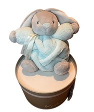 KALOO Chubby Bunny Rabbit Plush Stuffed Animal 7 Inch Solid Aqua Blue Body 2016