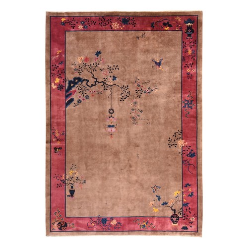 Tapis chinois marron art - , déco