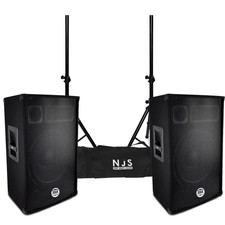 Enceintes Sono DJ BM SONIC BMS-12 30cm 600W + Pieds Sacoche Bass Reflex