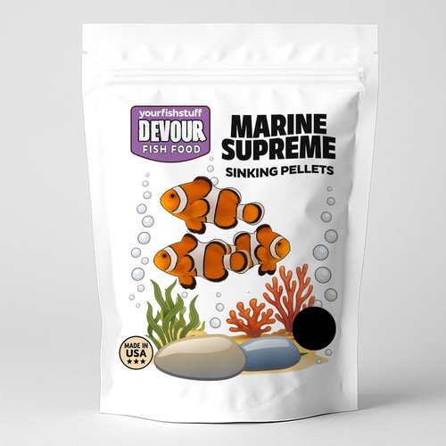Marine sinking pellets 1mm - marine,