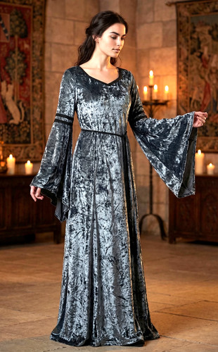 Robe velours maxi - robe,