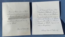 FAIRE PART MARIAGE 1887