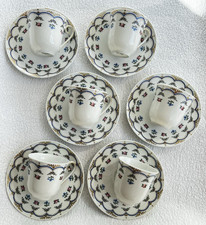 6 TASSES A CAFE PORCELAINE DE