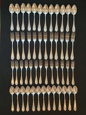 Elegant 19th Century Armand Frenais Paris Silver Metal Houseware 50 Pieces Cutlery 