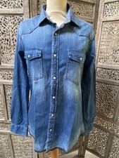Chemise jean S coton denim