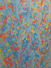 Papier marbré à la cuve de