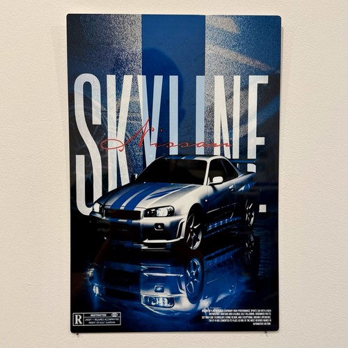 Plaque métal nissan skyline - métal, -nissan