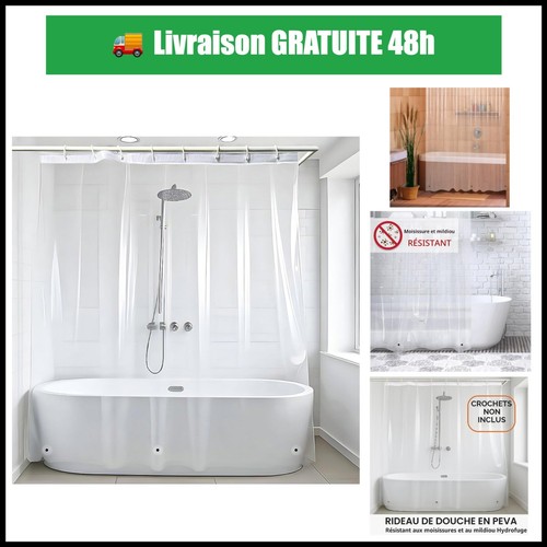 Rideau douche transparent - de,