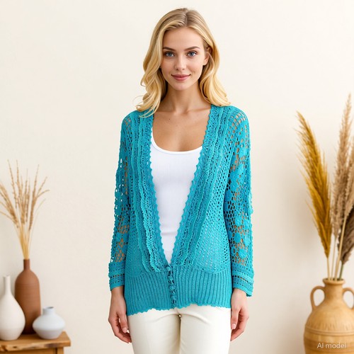 Vintage boho gilet bleu - vintage,