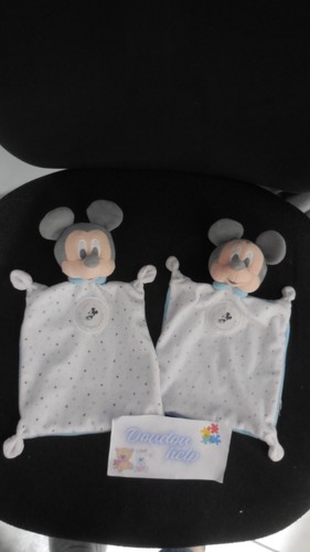 Lot doudou plat mickey blanc - lot,