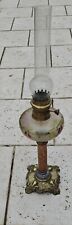 ancienne grande lampe à pétrole rocaille Marbré Bec Gladiator Vintage De...
