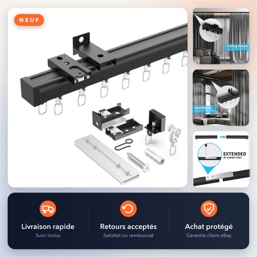 Rail rideau aluminium m - de, 4
