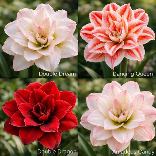 Pretty amaryllis double - amaryllis,