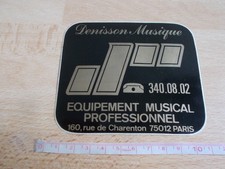 DENISSON MUSIC STICKER - PROFESSIONAL MUSICAL EQUIPMENT - PARIS