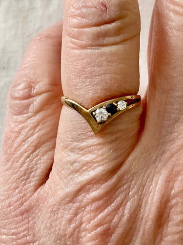 Ancienne bague saphirs - ancienne, et