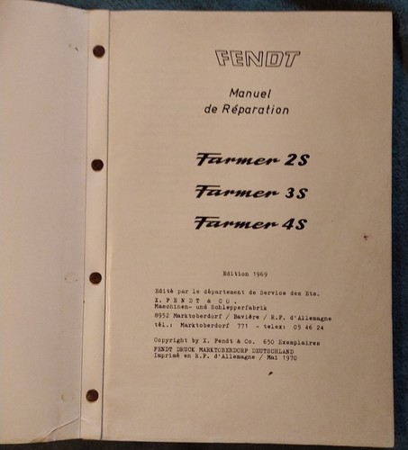 Manuel réparation fendt - rÉparation,