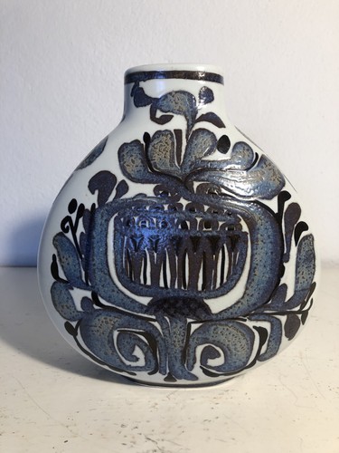 Beau vase plat faïence - vase,