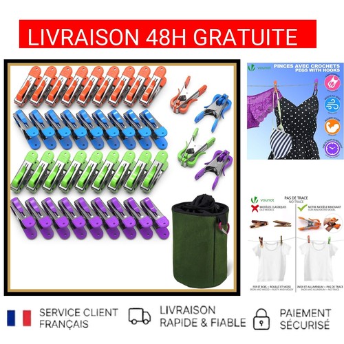 Pince linge inox - lot, 40