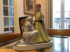 Beautiful and Fun Art Deco Porcelain Nightlight, Knight Saying Farewell