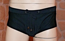 Slip de bain piqué noir