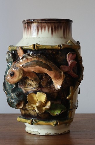 Vase barbotine décor de - vase, au