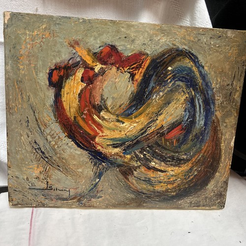 Tableau huile coq - tableau,