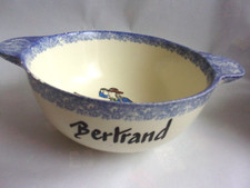 Ancien Bol à Oreille Prénom Bertrand Tampon Pouzauges Vendée Décor un Chouan