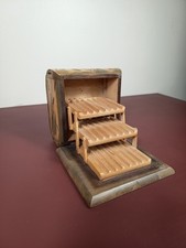 Beautiful Antique Carved Wooden Cigarette Box, Vintage Cigar Box