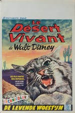 Walt DISNEY : Le désert vivant - Affiche originale en couleurs