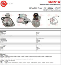 Démarreur Du Moteur pour Opel