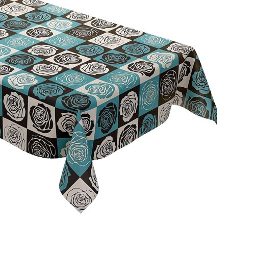 Nappe toile cirée roses - nappe,